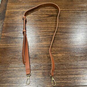 Madewell Crossbody Bag Strap: Leather Transport Edition Tan Brown English Saddle